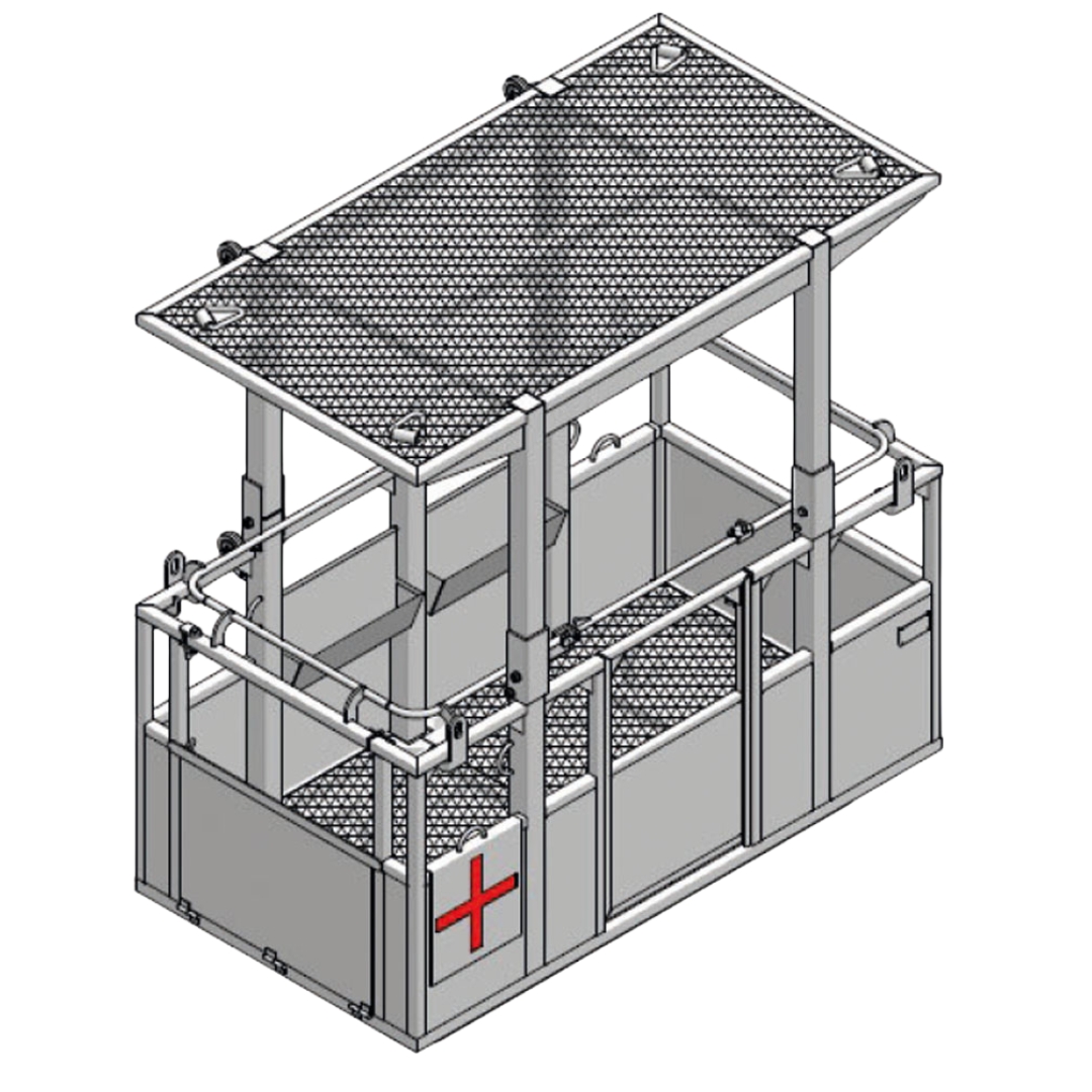 Cesta portaoperarios de hierro para grúas torre  CPTT-4H-F 